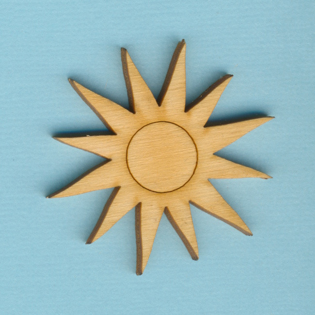 soh7804 Holz Deko Ganze Sonne 4cm