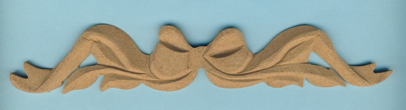 077820061 Holz Dekor Bordüre mit Schleife 19,5x3,2cm