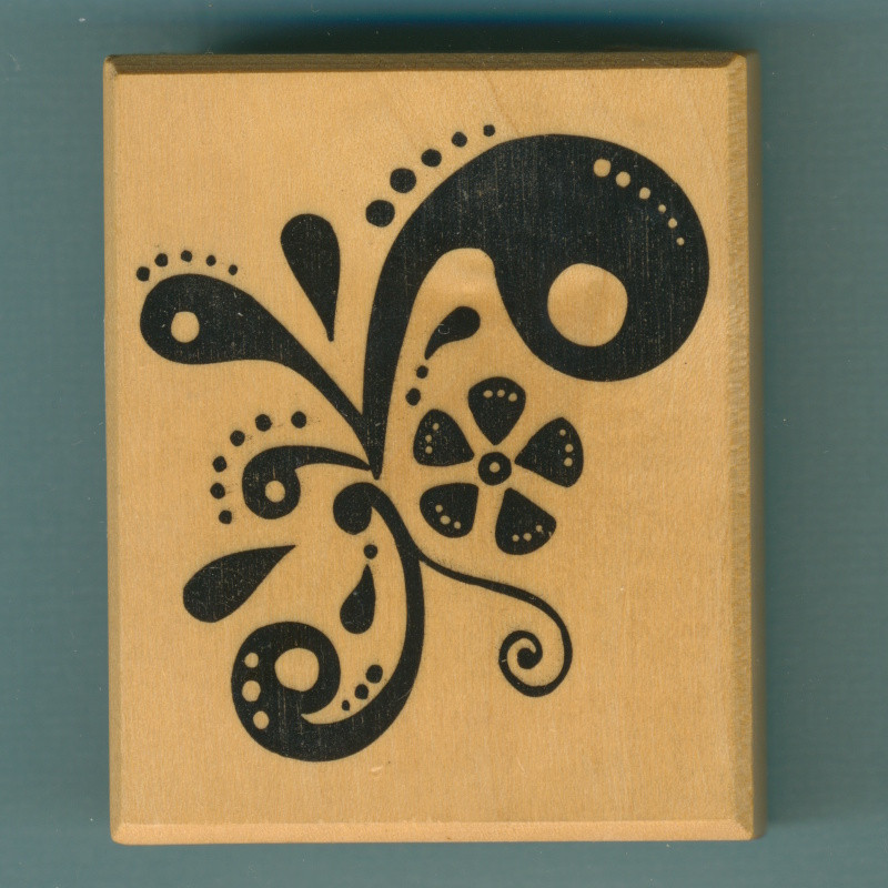 91244 Holzstempel Ornament 6x5cm