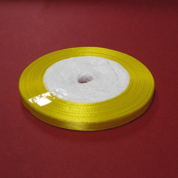 q0096189 Satinband 6mm gelb 22m