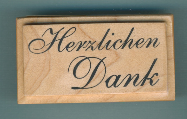 1800660 Holzstempel Herzlichen Dank 6,5x3,5cm