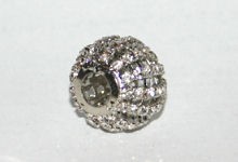 Strasskugel 20mm silber-kristall