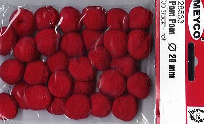 Pom Pom 20mm rot