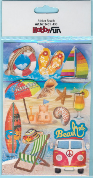 3451433 HobbyFun Sticker Beach