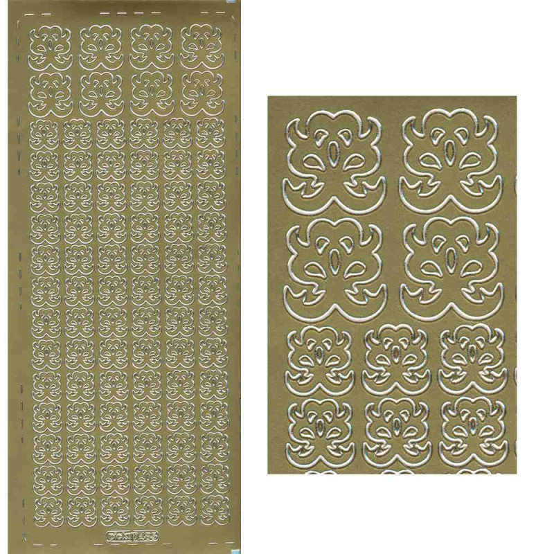 pu485g Sticker Ornamente 3 gold