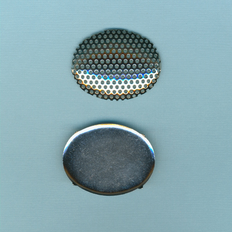 2116221 Broschenplatine mit Sieb 30x40mm
