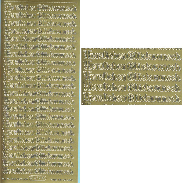 ls432g Sticker Herzlichen Glückwunsch 13 gold
