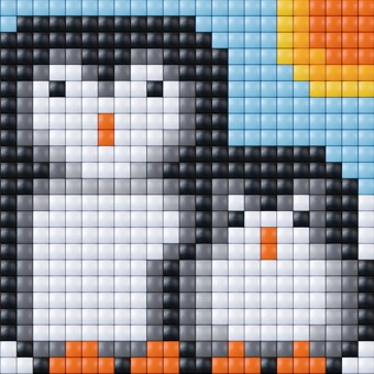 px41015 Pixelhobby XL Set viereckige Platte Pinguine