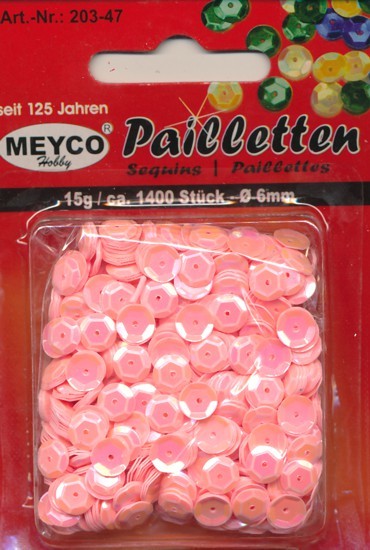 20347 Pailletten gewölbt 6mm apricot 15g