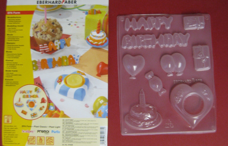 570438 Efa Form Gießform Happy Birthday 23,5x18,5cm