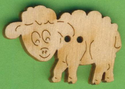 buh3503 Holzknopf Schäfchen 35mm