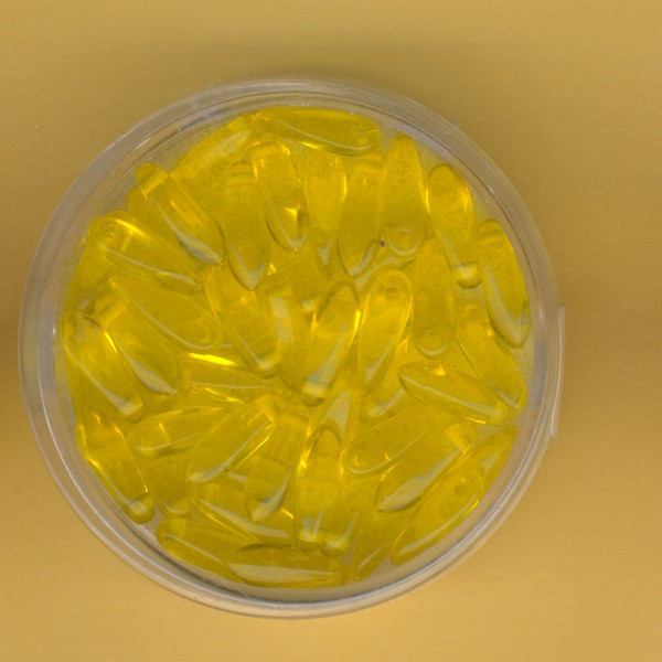 4834-11094 Glasperlen Tropfen 11mm gelb 50 Stück