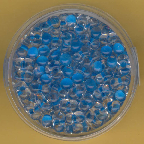 9644-174 Farfalle Perlen 6,5x3,2mm kristall blau 17g