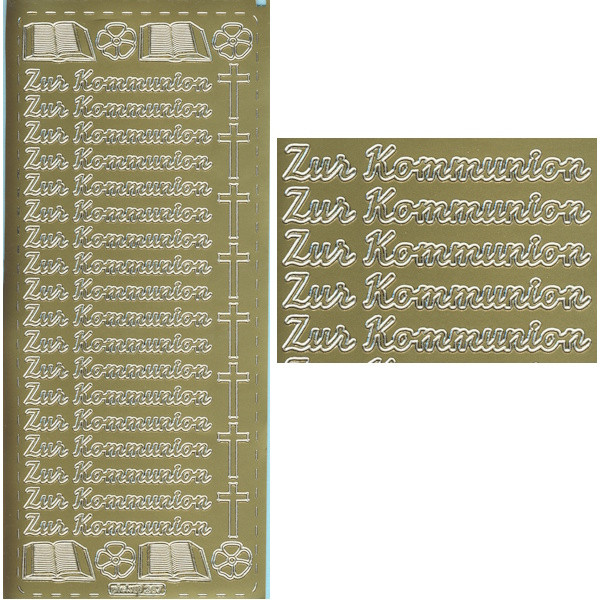 pu267g Sticker Zur Kommunion 4 gold