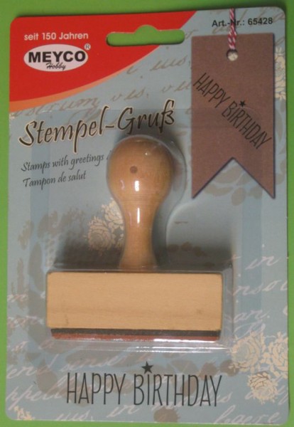 Stempel Happy Birthday 60x17mm