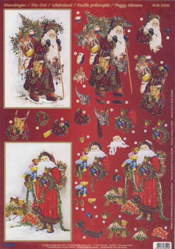 83200 3D Stanzbogen A4 Nikolaus 3