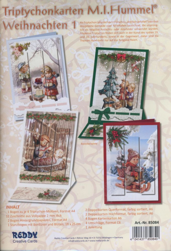 85084 Bastelset Triptychonkarten M.I. Hummel Weihnachten 1