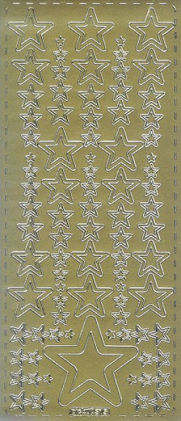 pu315g Sticker Sterne 14 gold