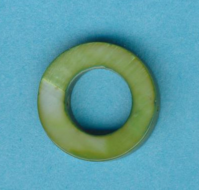 6080148 Perlmutt flach rund 20mm grün