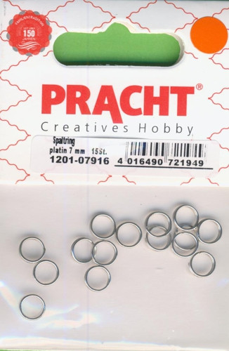 1201-07916 Spaltringe 7mm platin 15 Stück