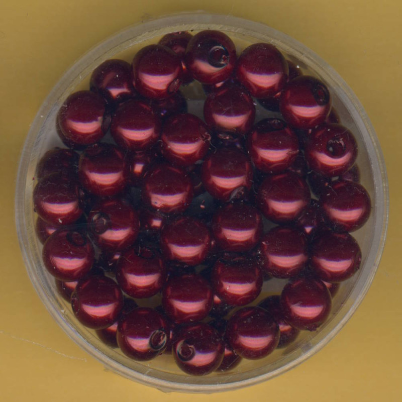 0703-06234 Wachsperlen 6mm rot 60 Stück in Dose
