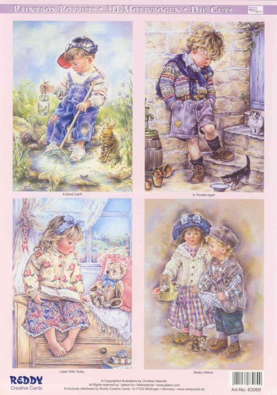 83069 3D Stanzbogenset A4 Paintbox Poppets Kinder
