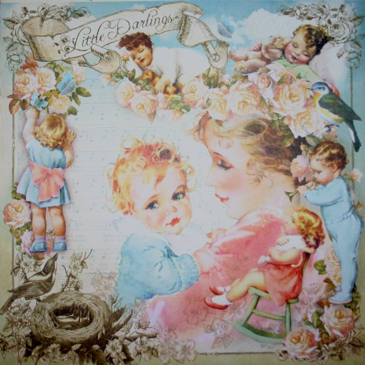 25180343 Scrapbook Papier Little Darling 30,5x30,5cm Vorderseite