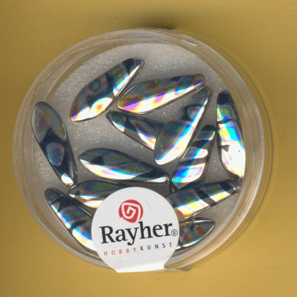 14623576 Dagger Beads 16x5mm schwarz 12 Stück