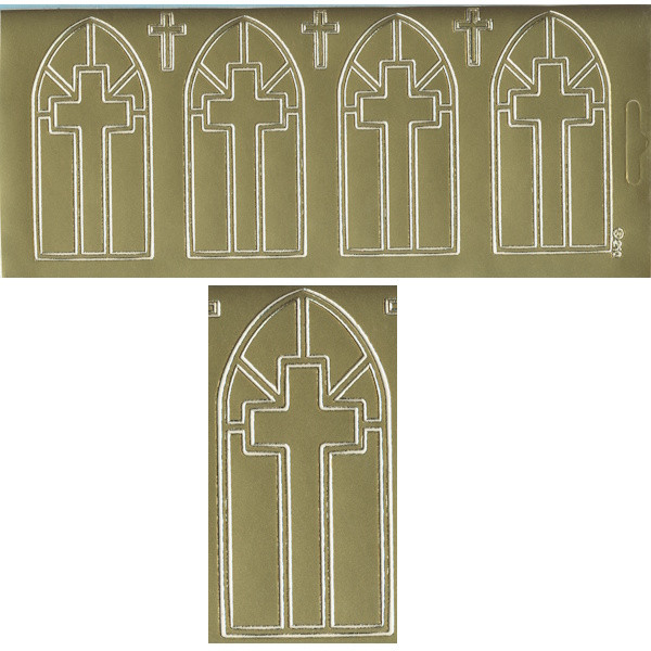 cl49g Sticker Kreuze gold