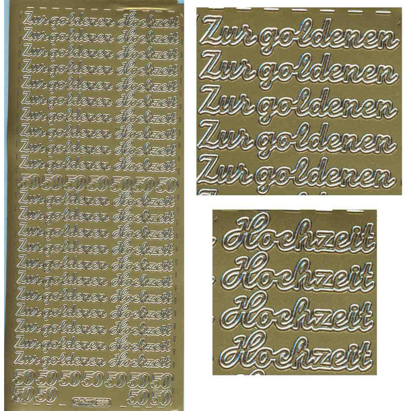 pu356g Sticker Goldene Hochzeit