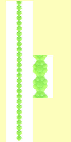 702034 Wachs Blütenborte 240x10mm grün