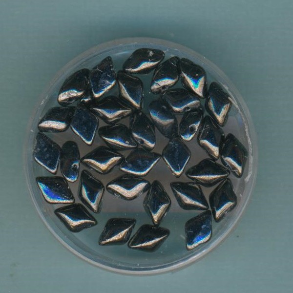 17195w_GemDuo-Beads-8x5mm-hematite-5g