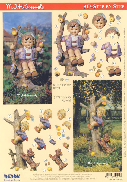 949049 3D Motivbogen A4 Hummel Herbst