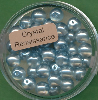 078006484 Crystal Renaissance Perlen 6mm hellblau 40 Stück