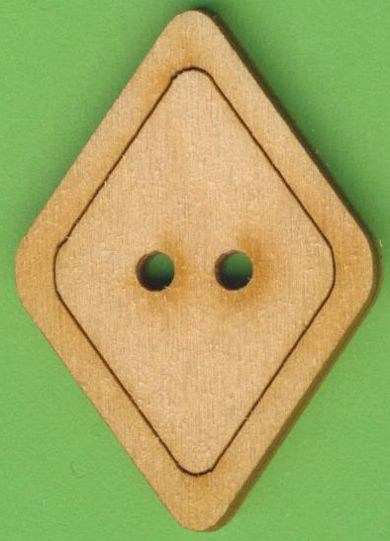 buh2940 Holzknopf Raute 45mm