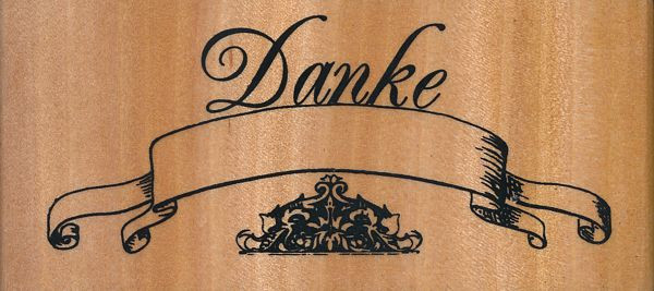 70380250 Holzstempel Danke 8,9x4cm