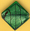 70900328 Glasperle flach 22x22x5mm grün glimmer