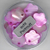63907003 Perlmutt Blume 12mm rosa