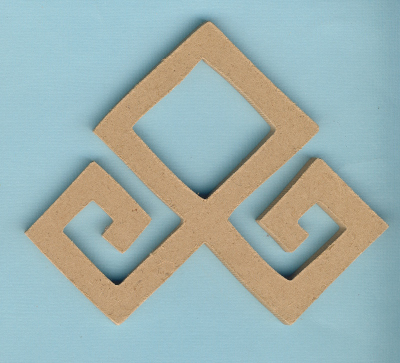 067670017 Holz Dekor Mäander 8,3x8,3cm