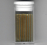 5505004 Glasstifte Silbereinzug gold 30mm 10g