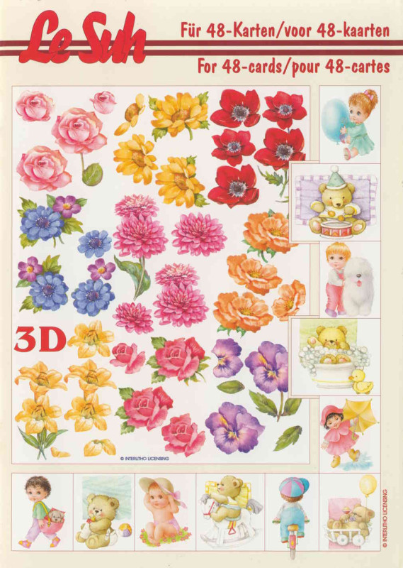 345617 3D Motivbuch A5 Kinder- und Blumenmotive