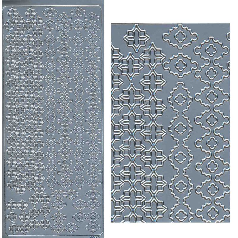 cl0022s Sticker Ornamentborte 3 silber