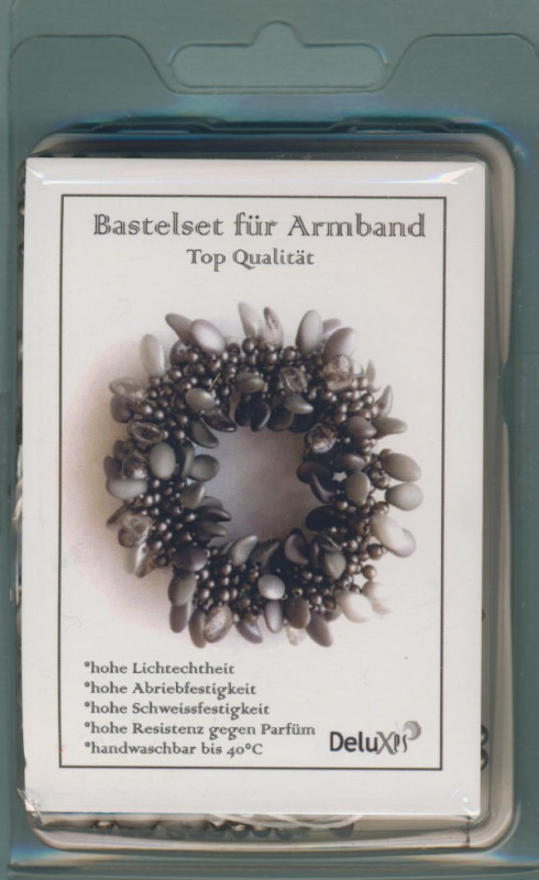 551508461 Bastelset Armband Lili Petal schwarz-grau-ton