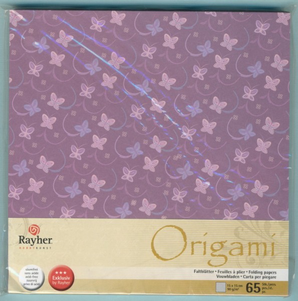 71710000_Origami-Faltblätter-Schmetterlinge-lila-rosa-15x15cm-90g