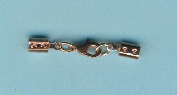 514005761 Karabinerverschluss mit Endteil montiert 3mm x 3,5cm rosegold