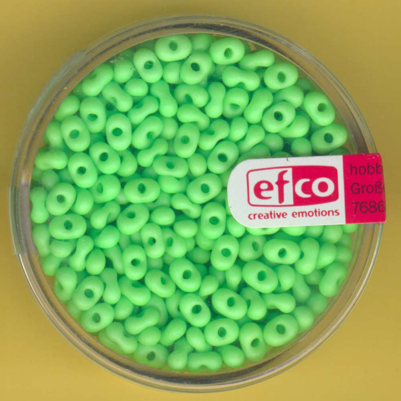 1060761 Mini Farfalle Perlen 2x4mm NEON grün matt 17g
